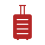 Red suitcase The Habitual Traveler Logo
